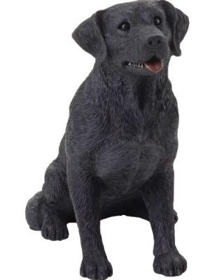 black lab figurine statue sandicast mid size