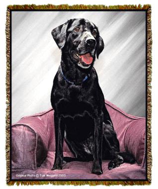 black lab throw blanket tapestry coverlet
