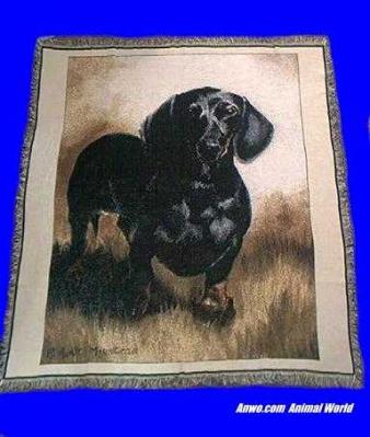 black tan dachshund blanket throw tapestry