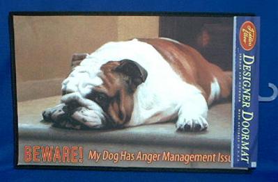 bulldog doormat beware welcome mat