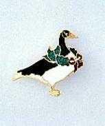 canadian goose wreath pin brooch