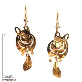 chinchilla earrings gold french curve usa 