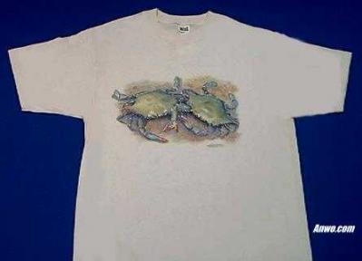 crab t shirt printed in usa