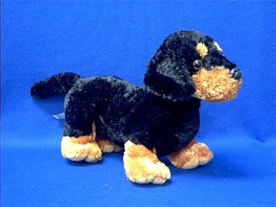 black and tan stuffed dog