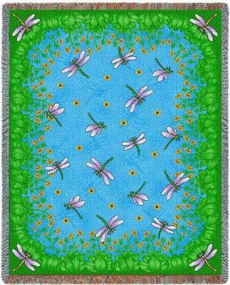 dragonfly blanket throw tapestry aghan