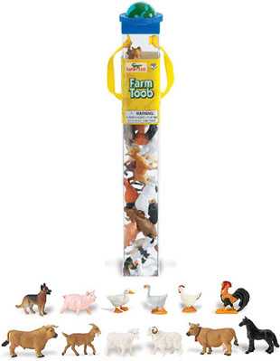 farm toy tube animals