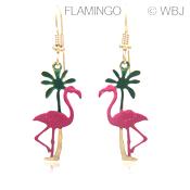 flamingo earrings jewelry gold french curve
