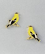 goldfinch bird jewelry earrings