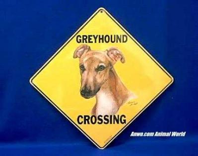 greyhound crossing sign