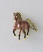 brown horse pin jewelry