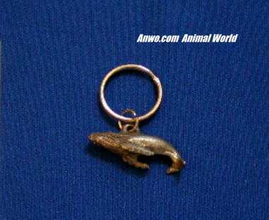 humpback whale keychain pewter