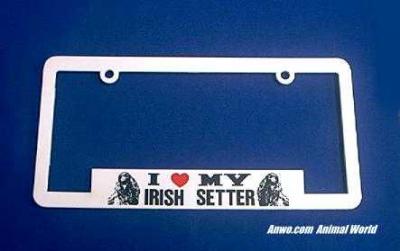 irish setter license plate frame