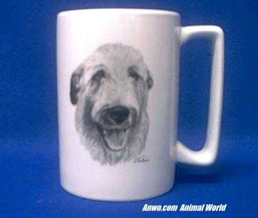 irish wolfhound mug porcelain