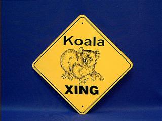 koala crossing sign