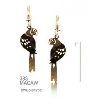 macaw earrings gold french curve