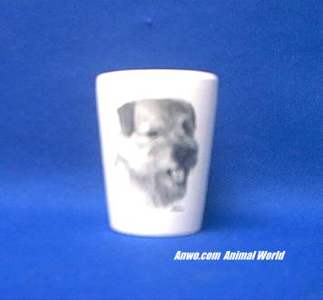 norfolk terrier shot glass