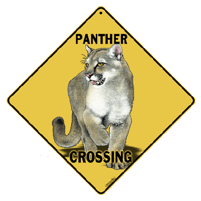 Panther Crossing Sign