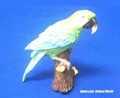 parrot figurine green macaw
