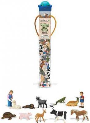 petting zoo toy tube animals