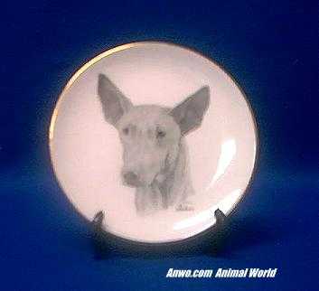 pharaoh hound plate porcelain