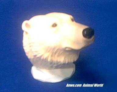 polar bear head figurine westland
