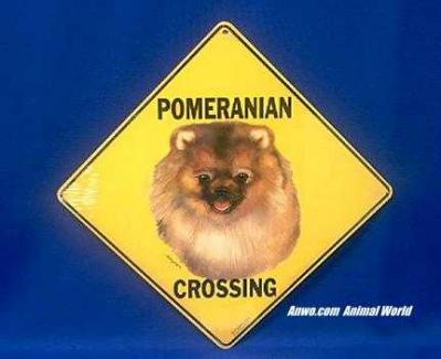 pomeranian crossing sign