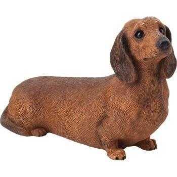red dachshund figurine statue ms04407