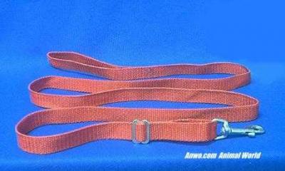 red leash adjustable dog lead 6 foot long x 3/4 wide 