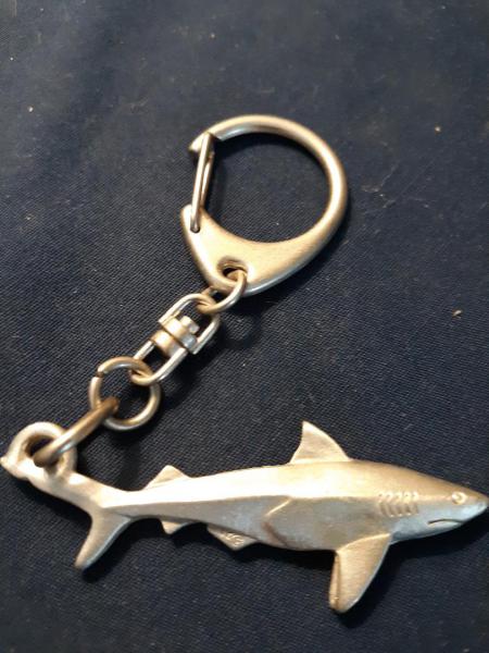 Shark Keychain Pewter Lindsay Claire