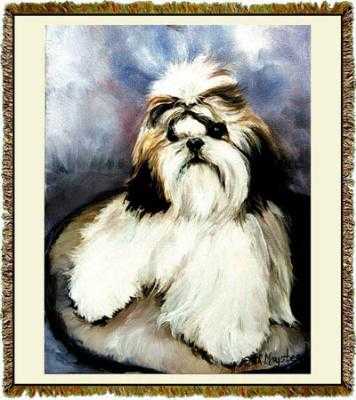 shih tzu blanket throw tapestry afghan
