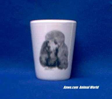 toy poodle shot glass