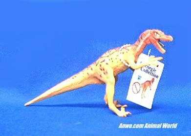 velociraptor toy dinosaur miniature orange