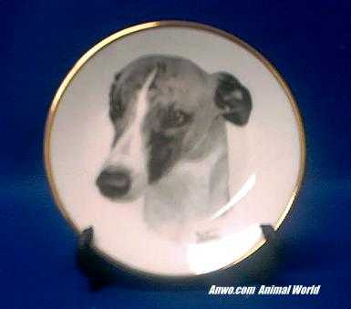 whippet plate porcelain