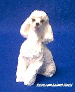 white poodle figurine sandicast ss12101