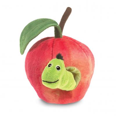 Worm in Apple Finger Puppet