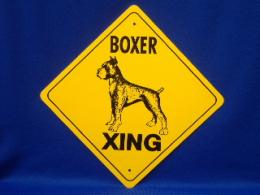 Boxer Cropped Ear Crossing Sign