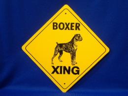 Boxer Uncropped Ear Crossing Sign