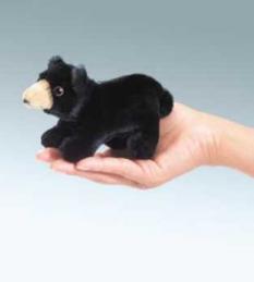 black bear finger puppet folkmanis