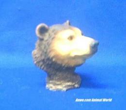 bear head figurine small