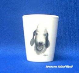 bedlington terrier shot glass