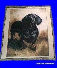 black tan dachshund blanket throw tapestry