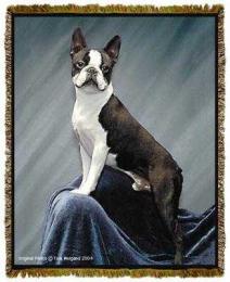 boston terrier blanket throw tapestry afghan