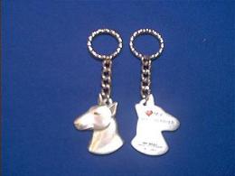 bull terrier keychain