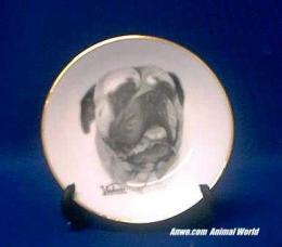 bullmastiff plate porcelain