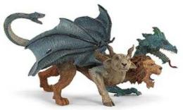 chimera dragon toy miniature three headed