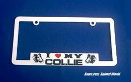 collie license plate frame