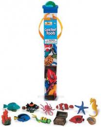 coral reef toy tube fish assortment