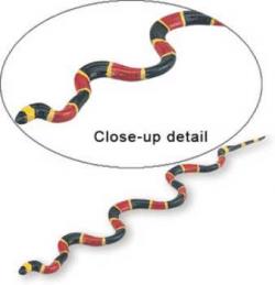 coral snake toy replica