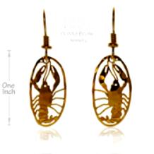 crayfish earrings gold jewelry french curve