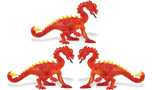 dragon toy red mini 